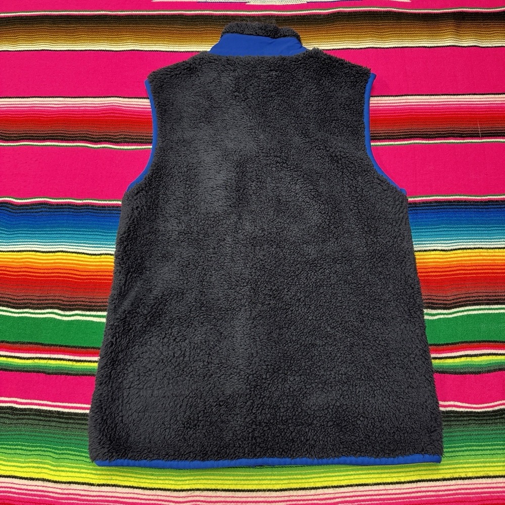Tory Burch Tory Sport Vest Women's S Full Zip Navy Sherpa Fleece Gorpcore Hike - Picture 3 of 7